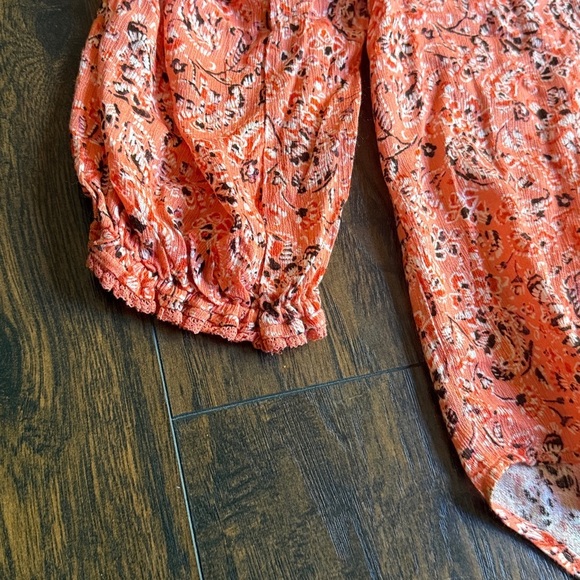 NWT Wit And Wisdom Floral Print orange top size XL (J10) - Picture 2 of 9